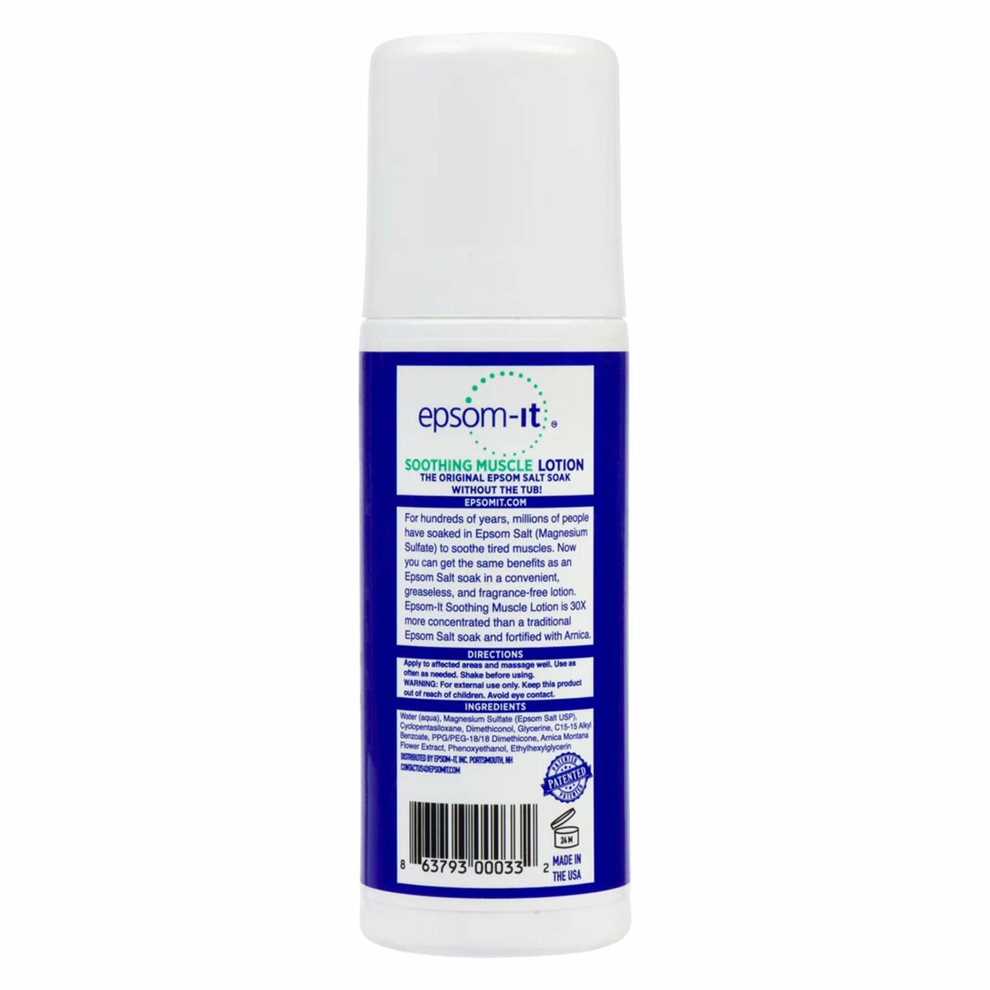 Epsom-It Soothing Muscle Lotion - Roll On Epsom Salt Lotion with Arnica for