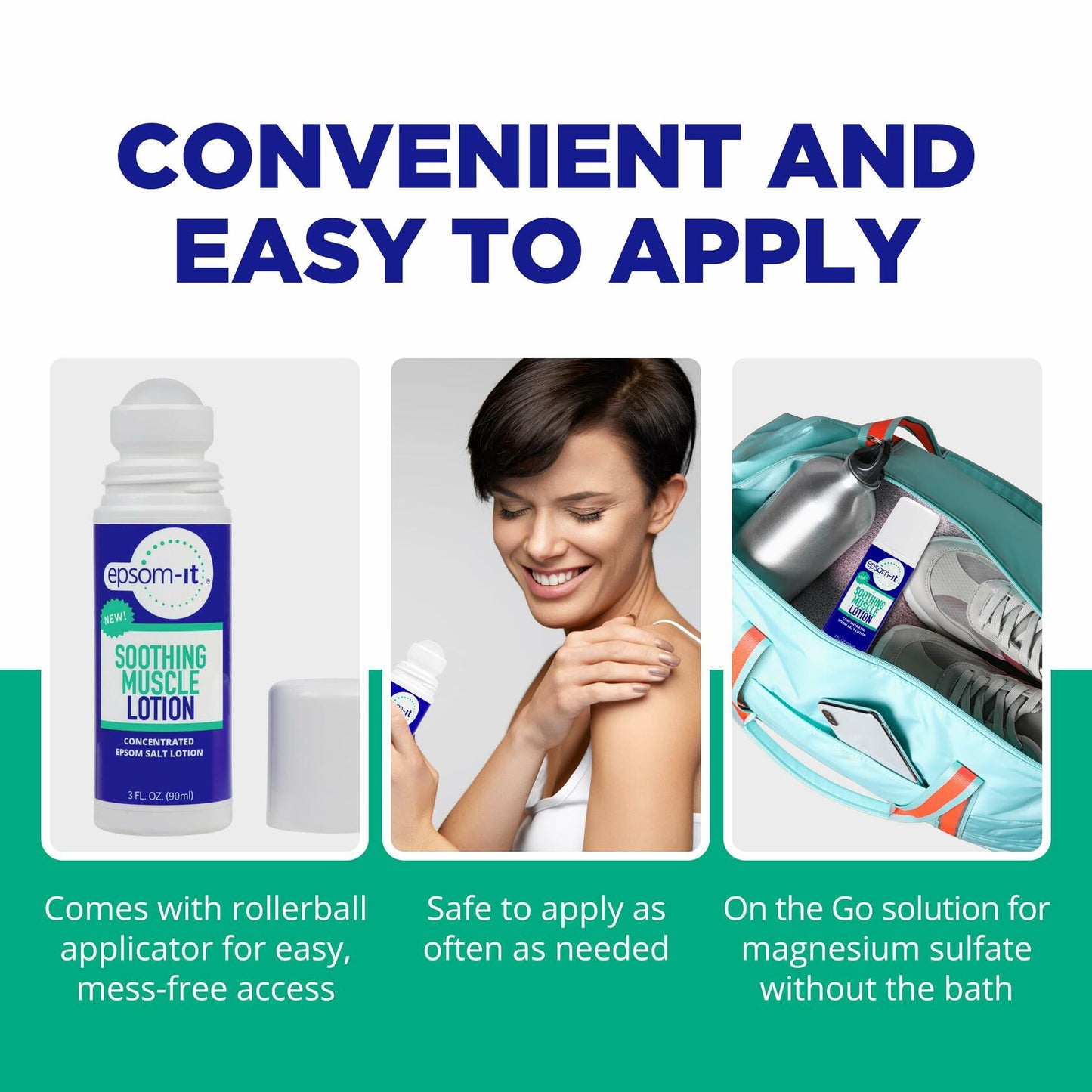 Epsom-It Soothing Muscle Lotion - Roll On Epsom Salt Lotion with Arnica for