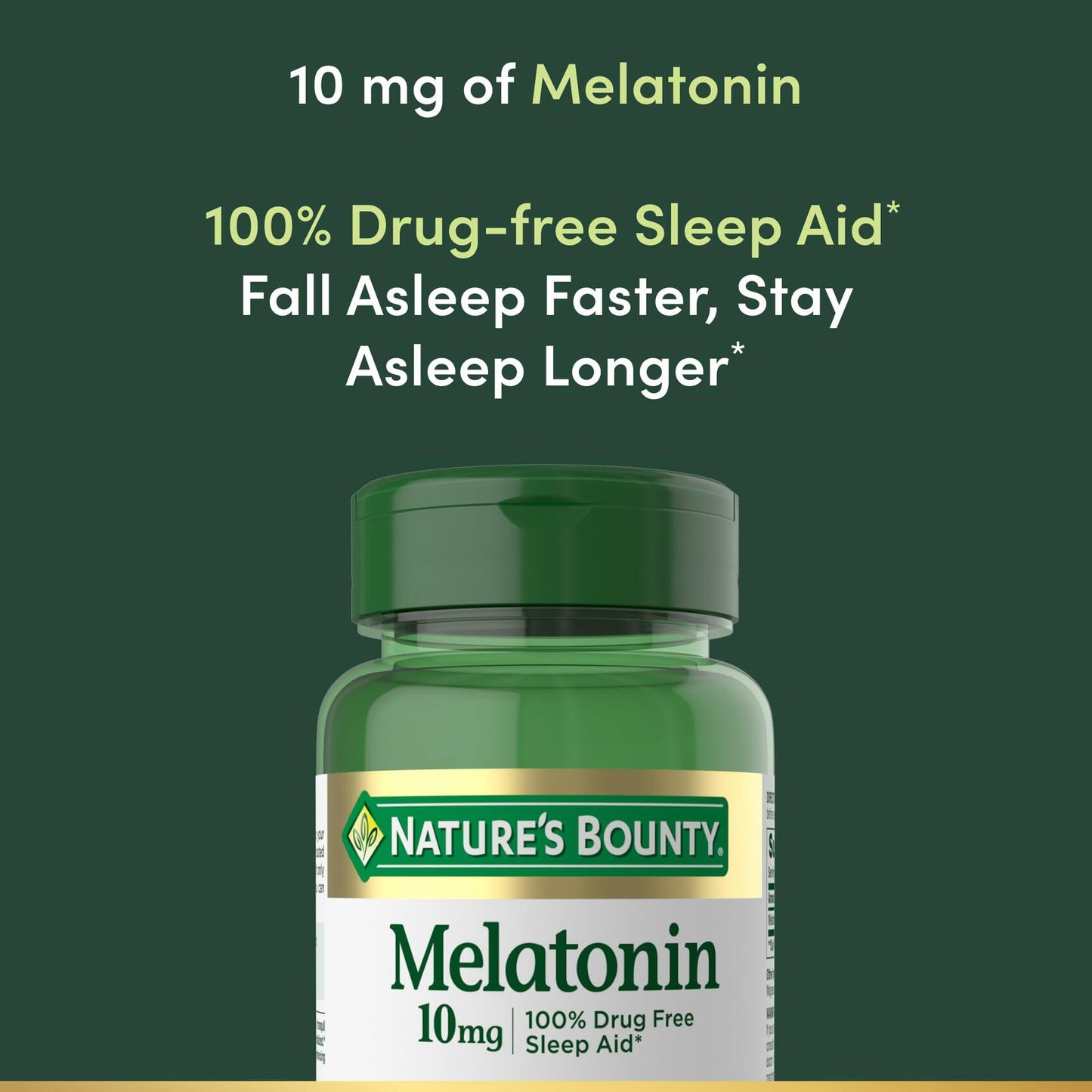Nature's Bounty Melatonin, Promotes Relaxation and Sleep Health, 10mg, Capsules,