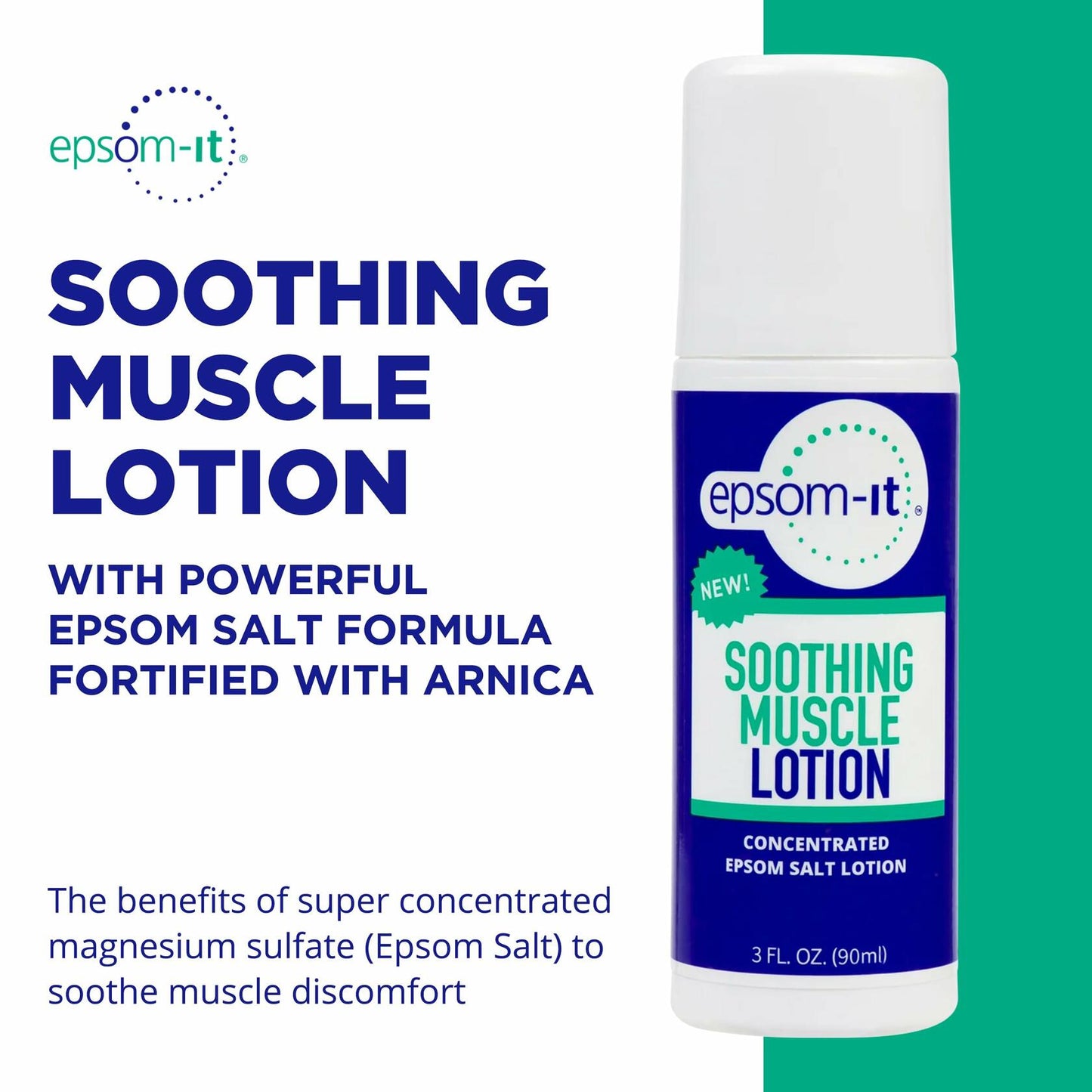 Epsom-It Soothing Muscle Lotion - Roll On Epsom Salt Lotion with Arnica for