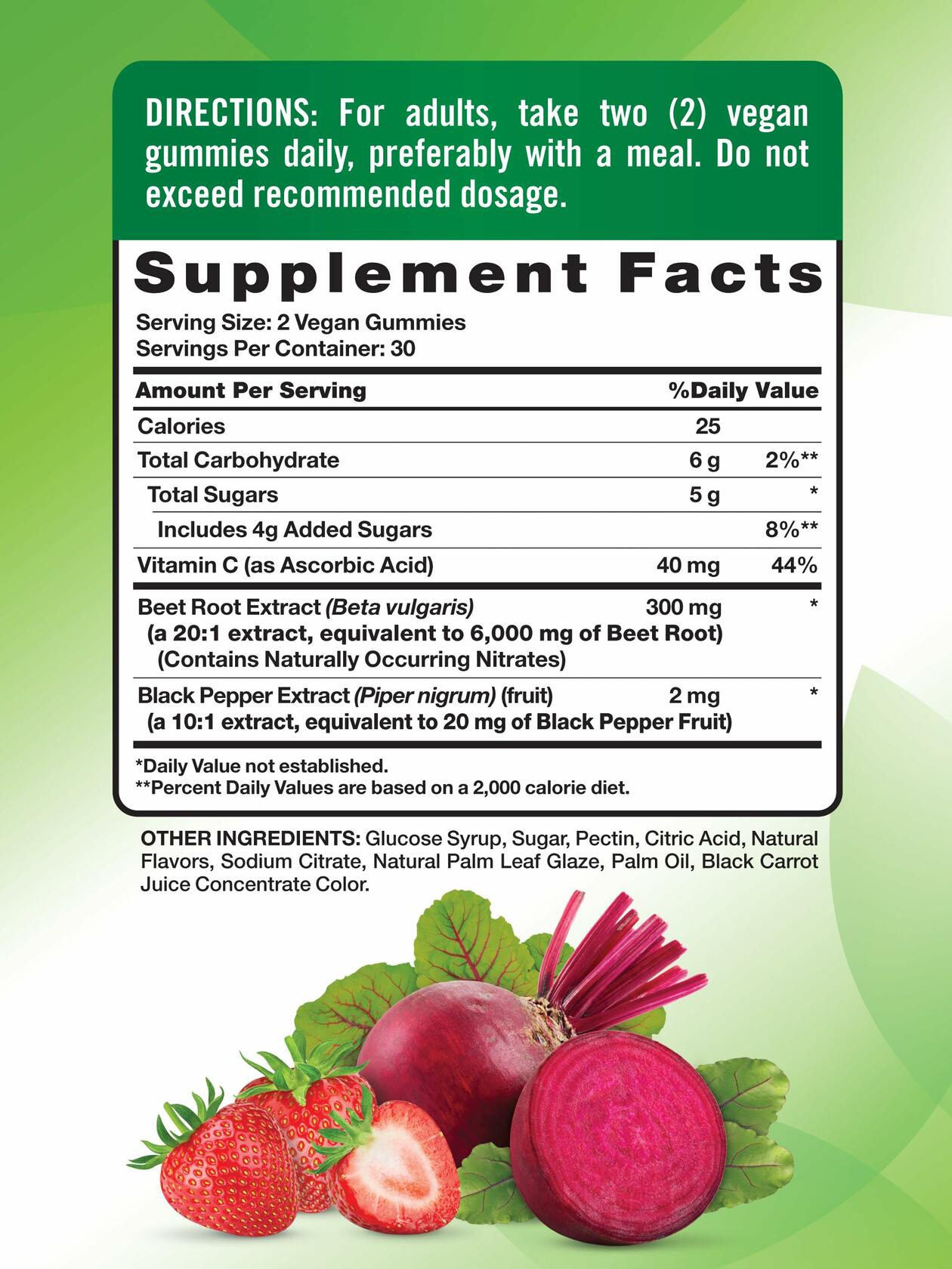 Nature's Truth Beet Root Gummies | 60 Count | Superfood | with Black Pepper | Strawberry Flavor | Vegan, Non-GMO & Gluten Free Supplement