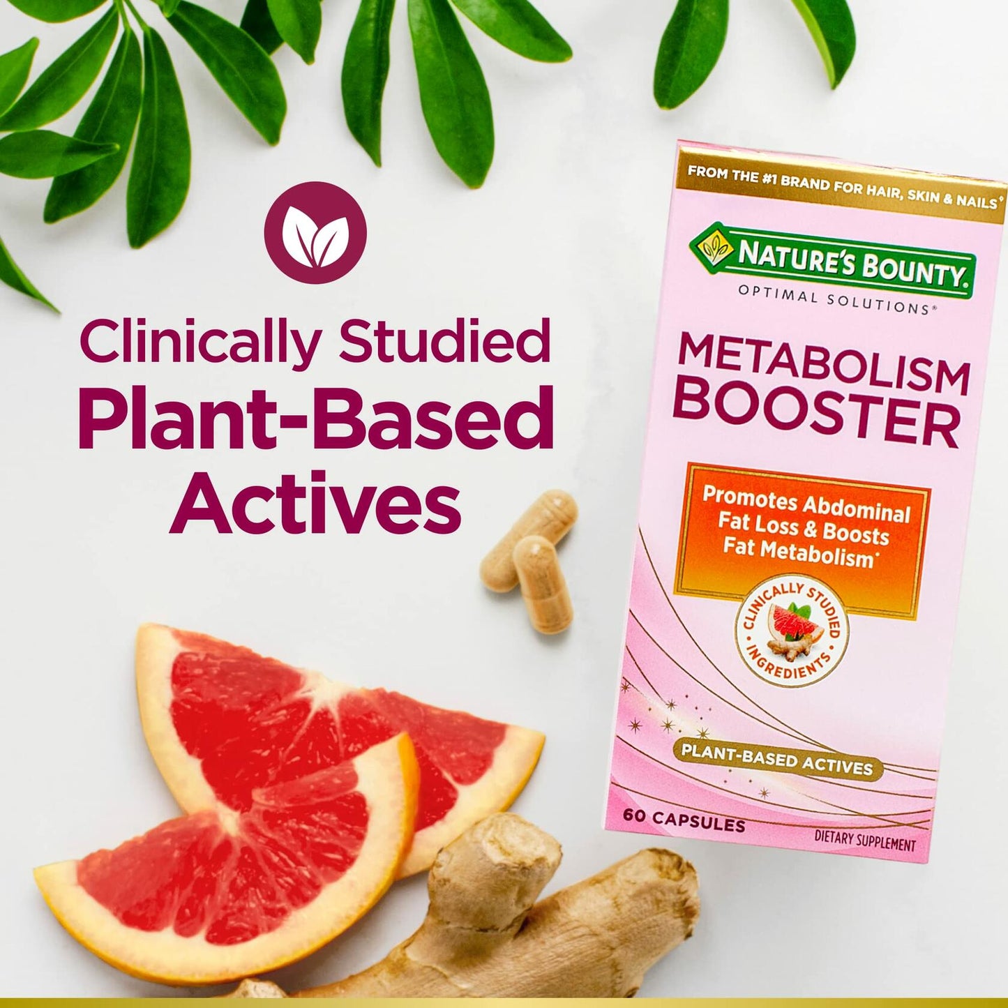 Nature's Bounty Optimal Solutions Metabolism Booster Supplement, Boosts Fat