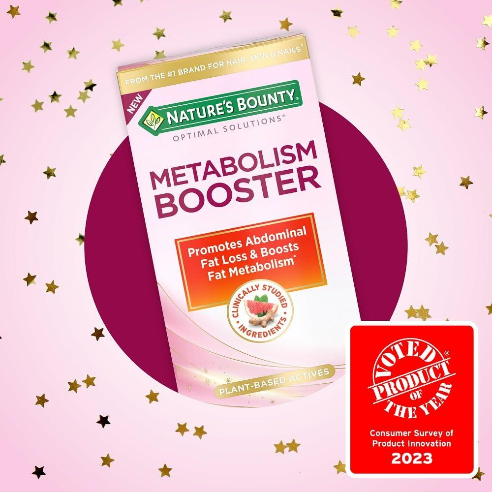 Nature's Bounty Optimal Solutions Metabolism Booster Supplement, Boosts Fat