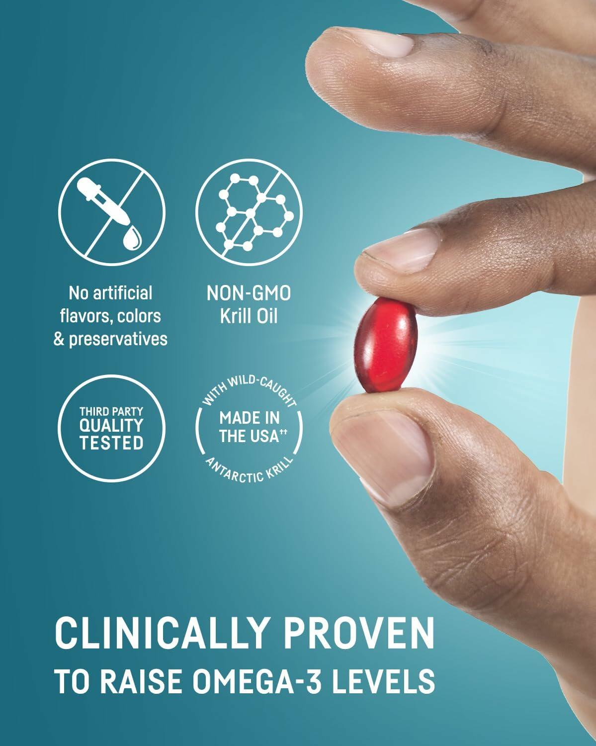 Kori Krill Oil Omega 3 Supplement, Antarctic Krill Oil with Superior Absorption vs Fish Oil Alternative exp 09/2025
