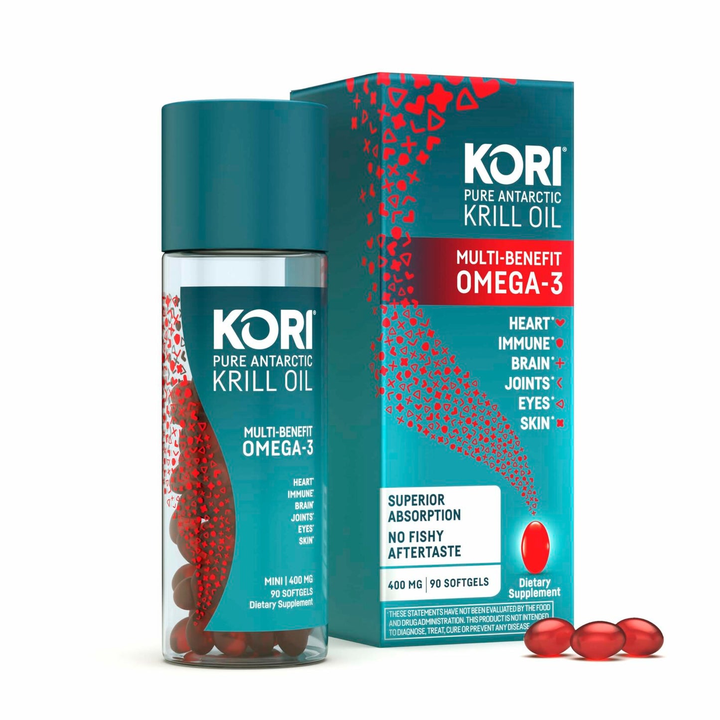 Kori Krill Oil Omega 3 Supplement, Antarctic Krill Oil with Superior Absorption vs Fish Oil Alternative exp 09/2025