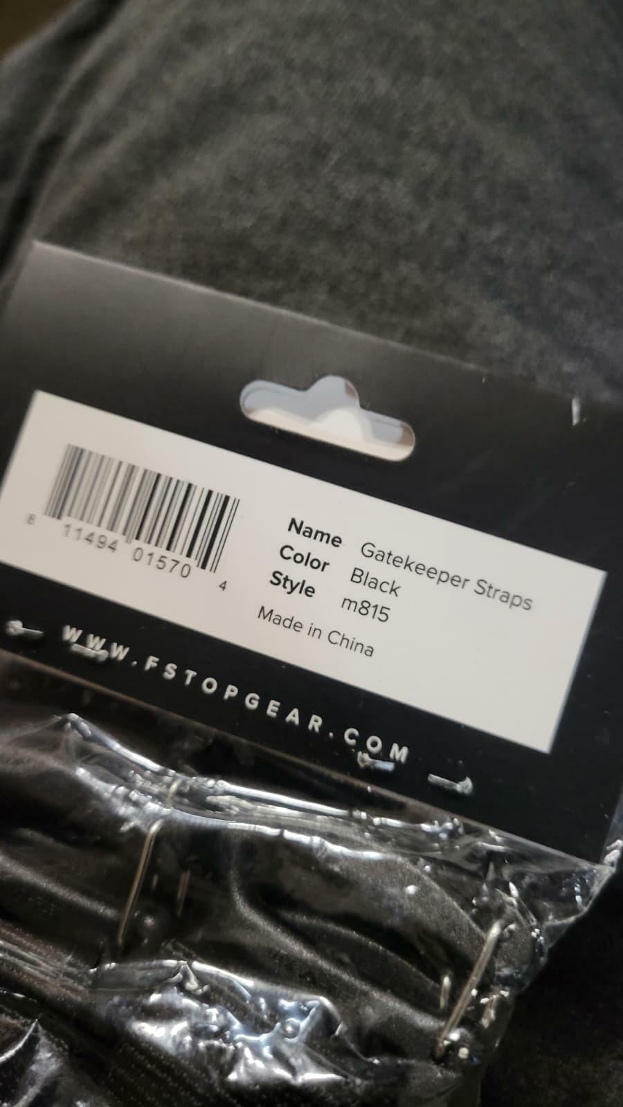 F-stop Gatekeeper Straps