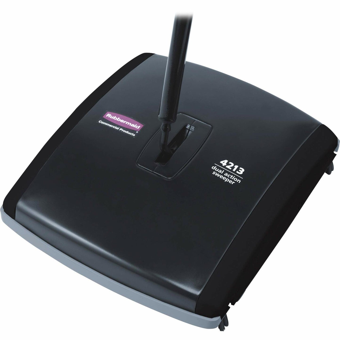Rubbermaid Commercial Products Executive Series 7.5" Dual-Action Bristle Mechanical Sweeper, Cordless, Black, Collects Dust, Dirt, and Debris from Hard Floors and Carpet