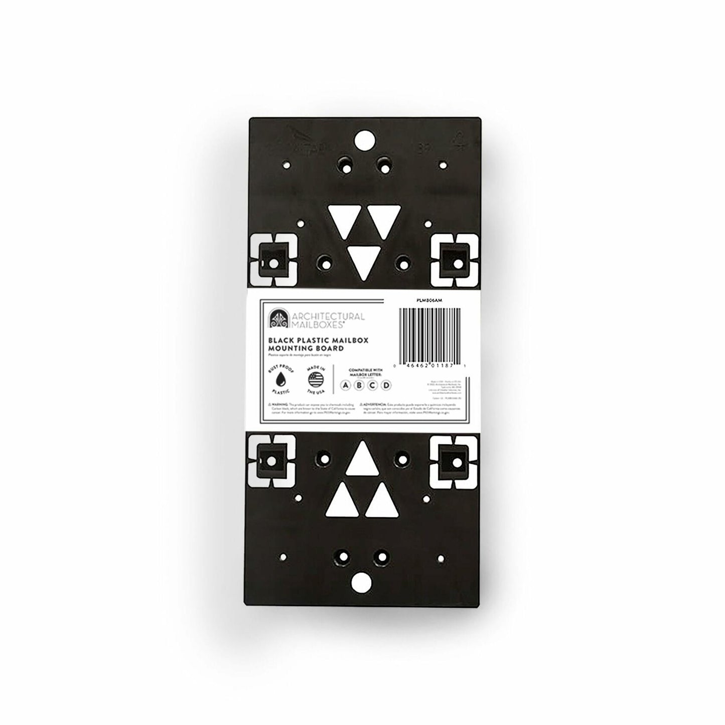 Architectural Mailboxes PLMB06AM Plastic Bracket Mailbox Mounting Board, Black
