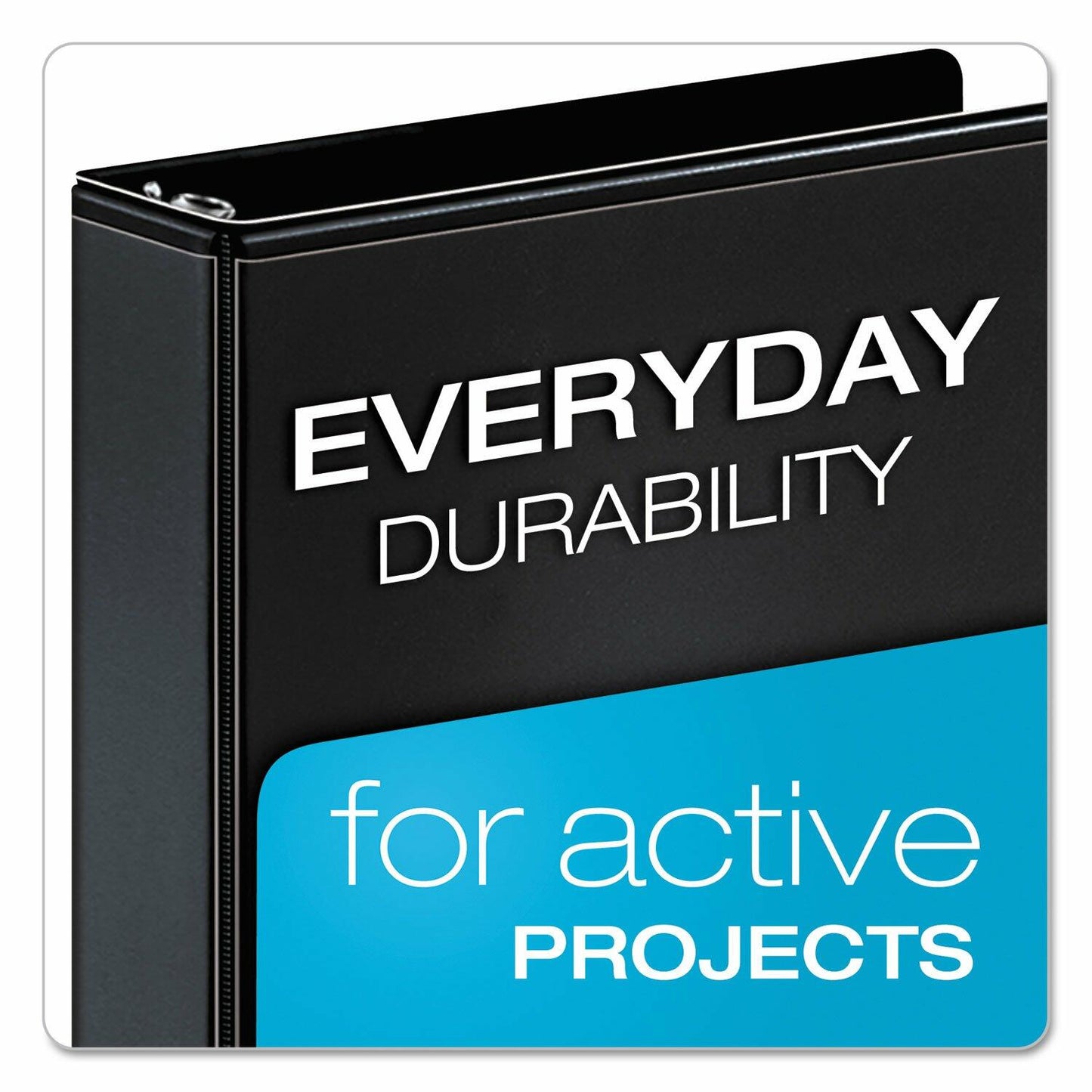 Cardinal Performer 3-Ring Binder, 4", Non-Locking Slant-D Rings, 835-Sheet Capacity, ClearVue Presentation Binder, Nonstick, PVC-Free, Black (17811CB)