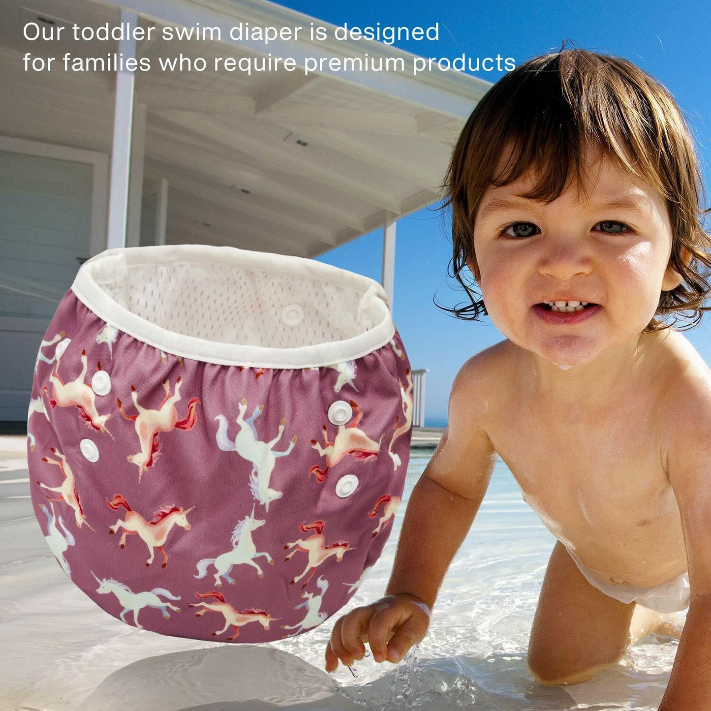 Joyo roy Swim Diapers Infant Swim Diaper Reusable Swim Diapers Swimming Diapers Waterproof Diapers for Swimming Water Diaper Toddler Swim Diaper Swimmer Diapers Baby Swim Diaper Reusable Girls 0-2t