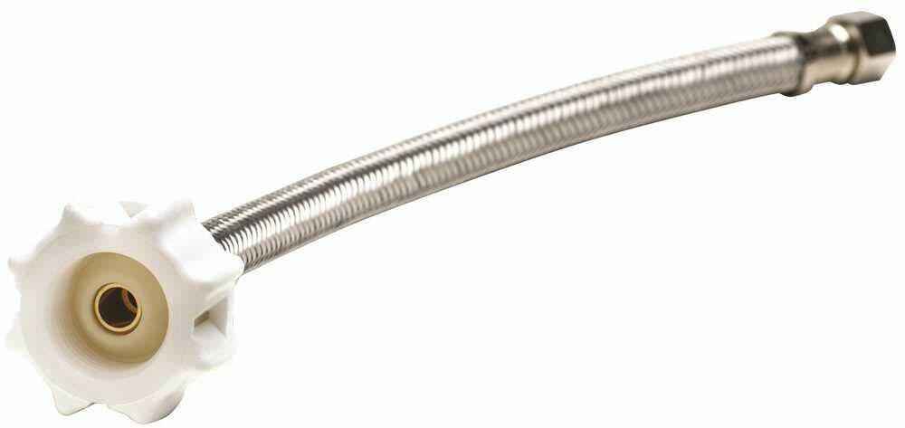 Fluidmaster B1T09CS CLICK SEAL Toilet Connector, Braided Stainless Steel - 3/8 Female Compression Thread x 7/8 Female Ballcock Thread, 9-Inch Length