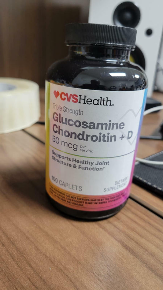 CVS Health Glucosamine Chondroitin + D3 Caplets, 100 caplets.