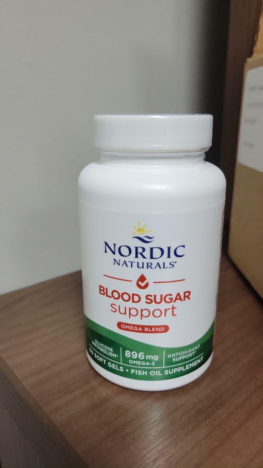 Nordic Naturals Omega Blood Sugar, Lemon - 60 Soft Gels - 896 mg Omega-3 +