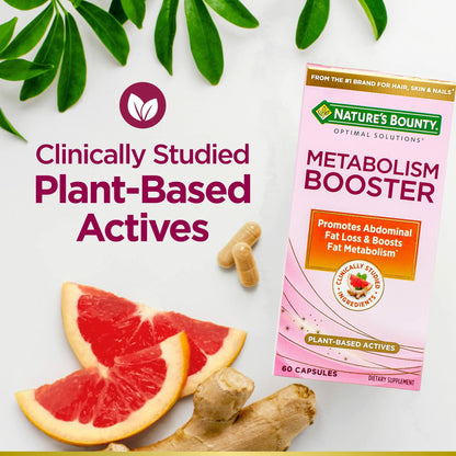 Nature's Bounty Optimal Solutions Metabolism Booster Supplement, Boosts Fat