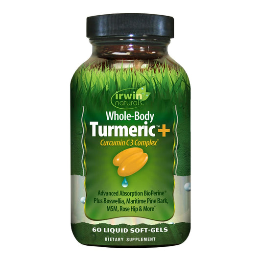 Irwin Naturals Whole-Body Turmeric+ - 60 Liquid Softgels - BioPerine Complex