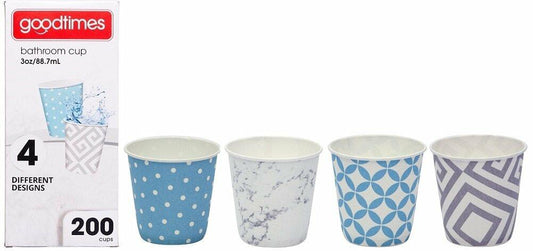 Goodtimes Paper Bathroom Cups, 3 oz 200 ea, Assorted designs (1, Contemporary)