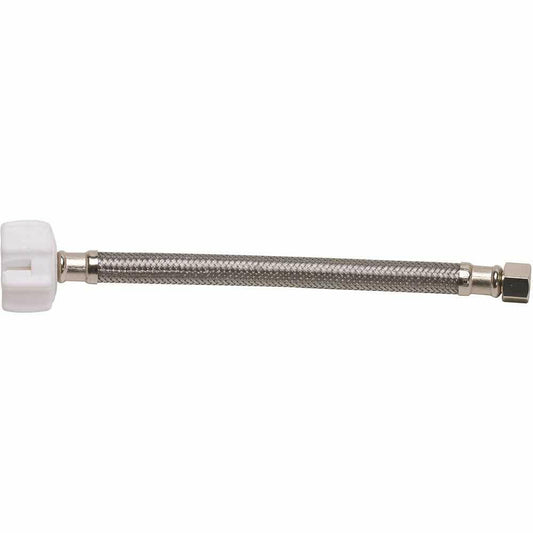 Fluidmaster B1T09CS CLICK SEAL Toilet Connector, Braided Stainless Steel - 3/8 Female Compression Thread x 7/8 Female Ballcock Thread, 9-Inch Length