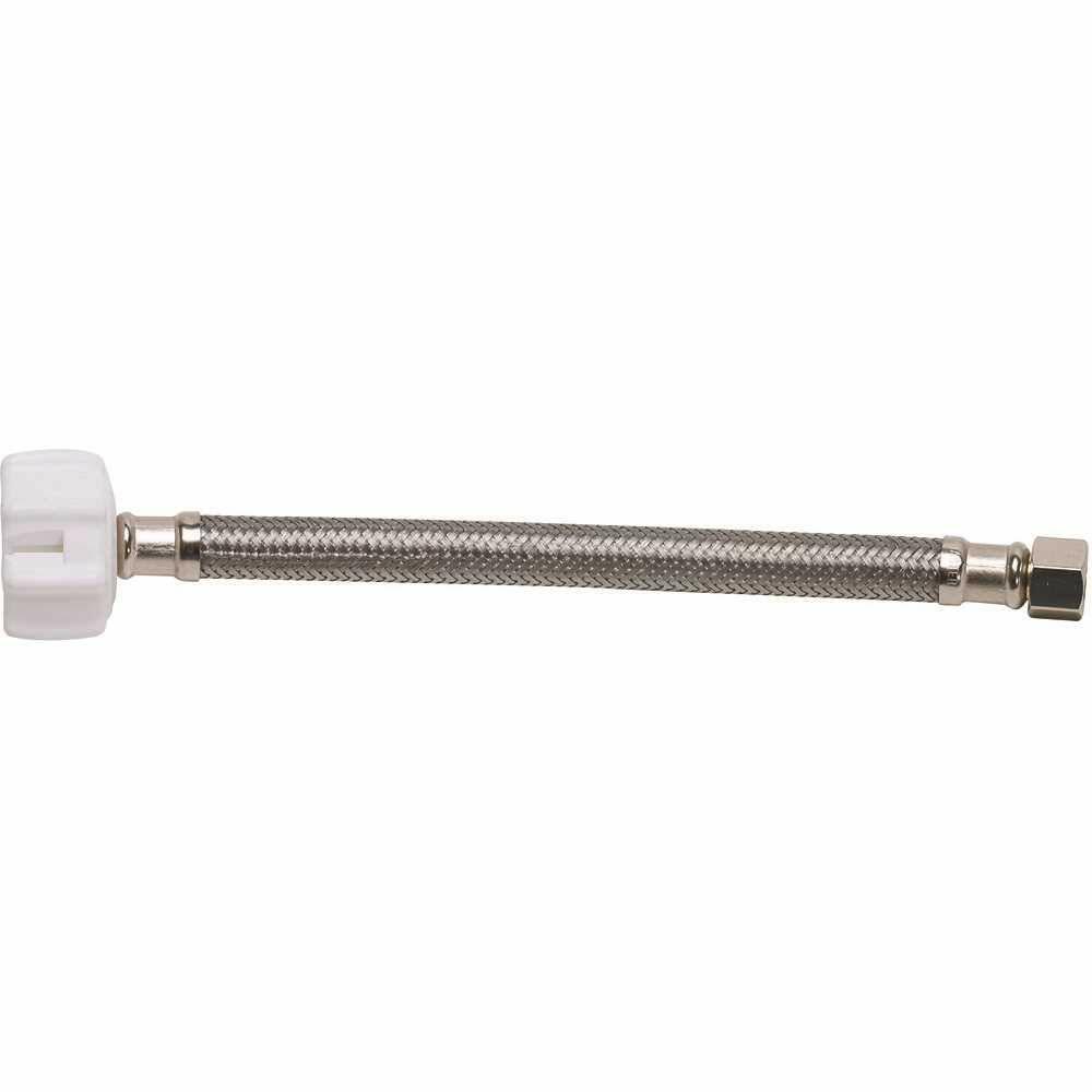 Fluidmaster B1T09CS CLICK SEAL Toilet Connector, Braided Stainless Steel - 3/8 Female Compression Thread x 7/8 Female Ballcock Thread, 9-Inch Length