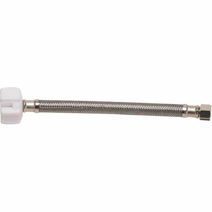 Fluidmaster B1T09CS CLICK SEAL Toilet Connector, Braided Stainless Steel - 3/8 Female Compression Thread x 7/8 Female Ballcock Thread, 9-Inch Length